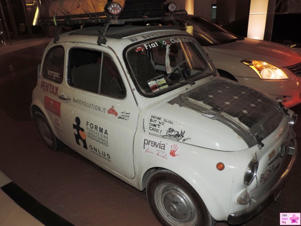 Tarti, una FIAT '500. Milioni di sogni. Dubai la saluta con un grazie....