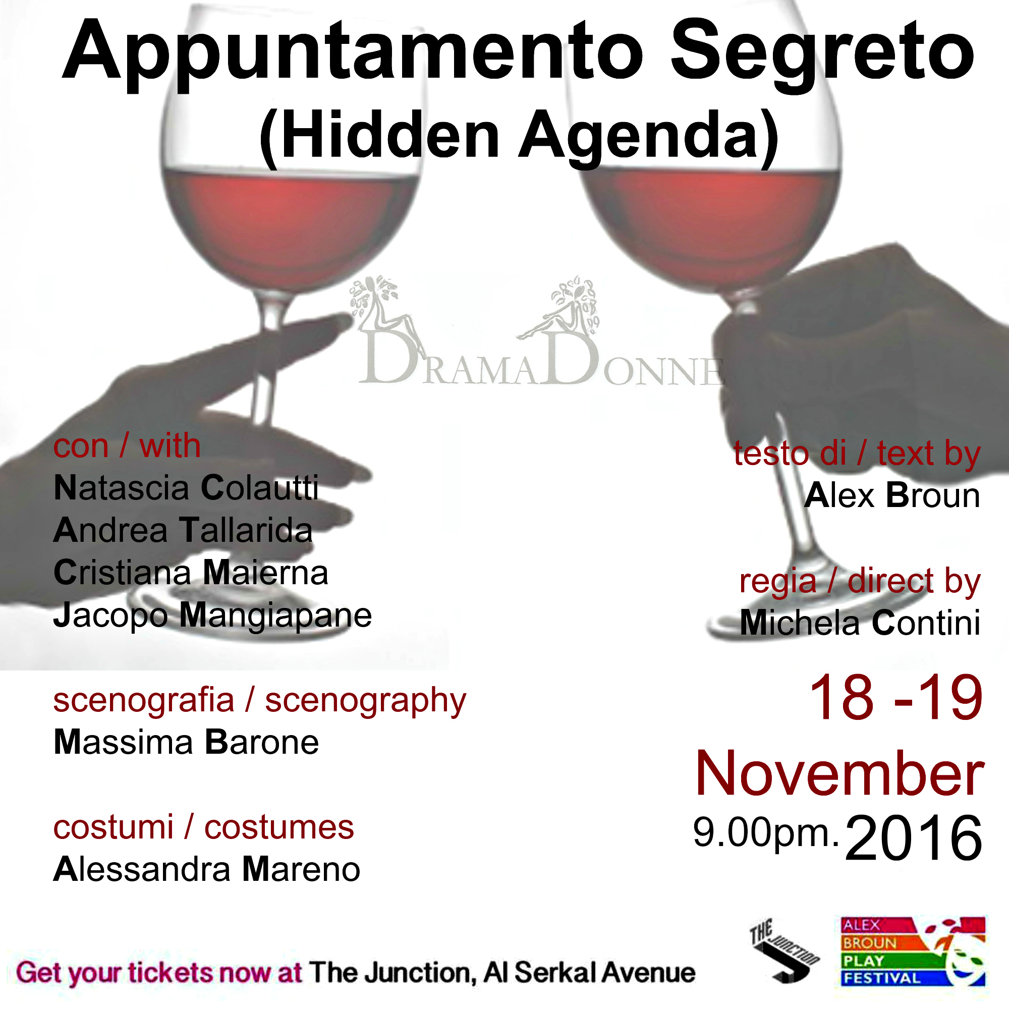 Commedie in pillole per DramaDonne @ The Junction Theater 18-19 Nov 2016