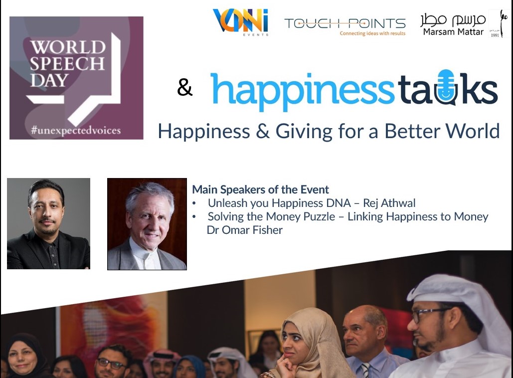 World Speech Day + Happiness Talks Banner
