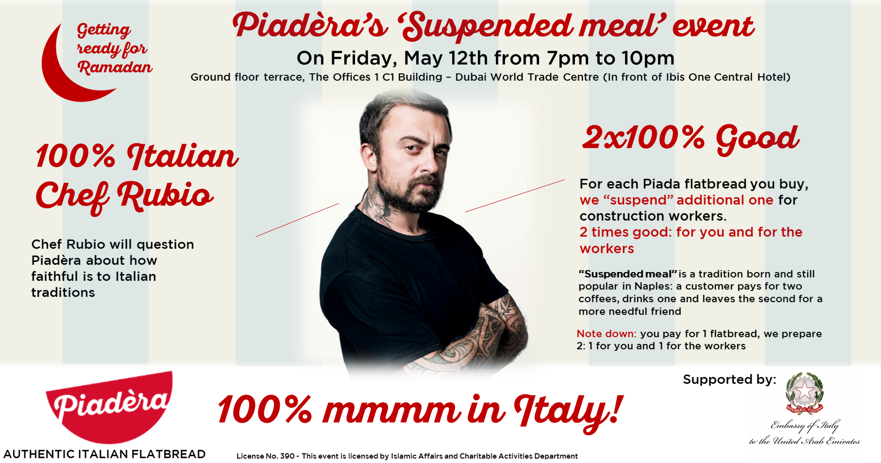 Chef Rubio @ Piadèra's "Suspended Meal" Event on 12th May 2017