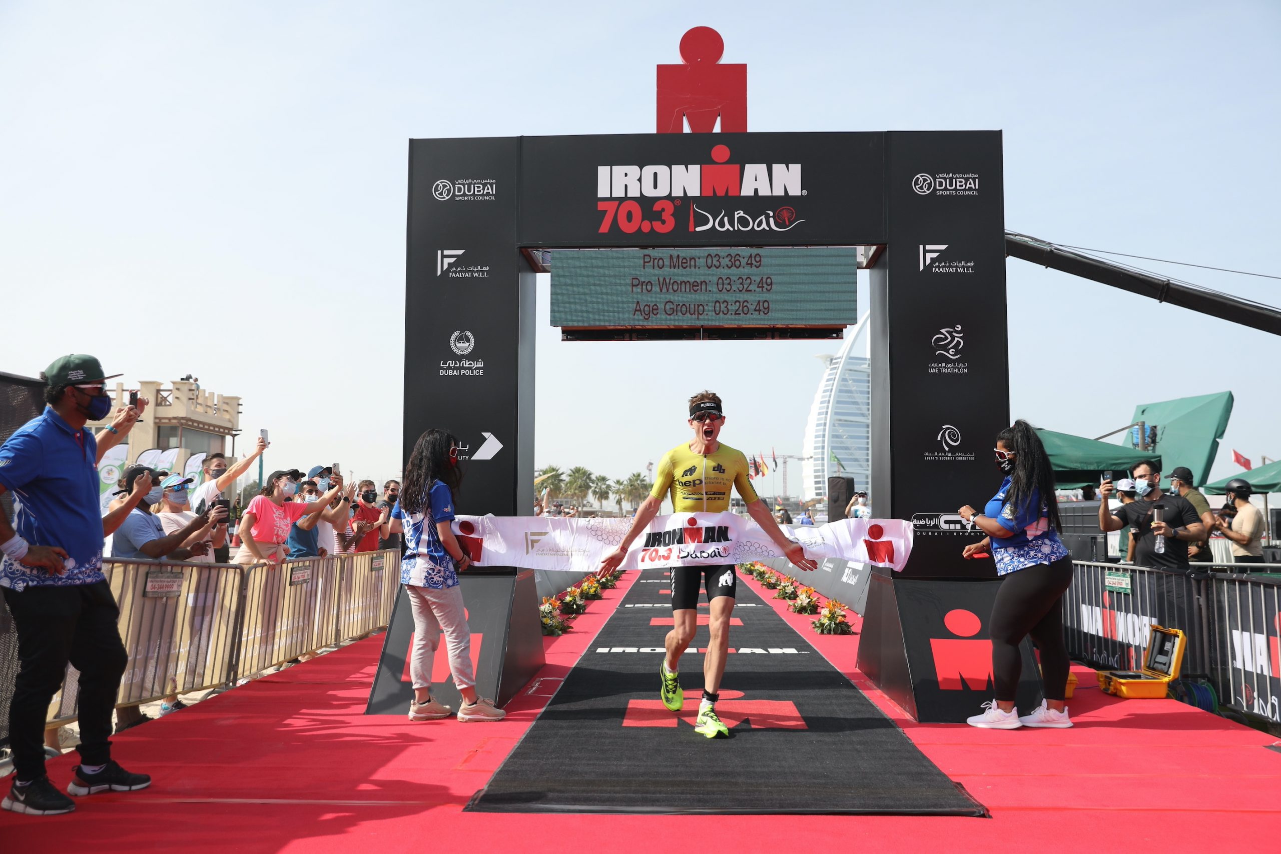 Dane Bakkegard sets new IRONMAN 70.3 Dubai mark while Swiss ace Ryf takes women's crown